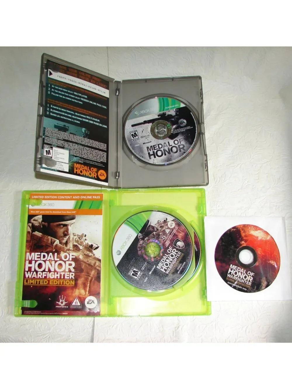 XBox 360 Game Lot of 2: MEDAL OF HONOR + MOH WARFIGHTER